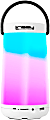 Linsay LED Light Show Indoor/Outdoor Portable Bluetooth® Speaker, 9"H x 4"W x 3.5"D, White, SLP-500CW 1 thumbnail image