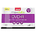 Maxell® DVD+R Recordable Media Spindle, 4.7GB/120 Minutes, Pack Of 50