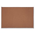 Quartet® Premium Education Color Cork Bulletin Board With Frame, 18" x 24", Brown/Aluminum Frame