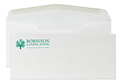 Gummed Seal, Stationery Envelopes, 4-1/8" x 9-1/2",  1 PMS Color Raised Print, Custom #10,  24 lb. Strathmore Writing Ultimate White Wove, Box Of 250 1 thumbnail image