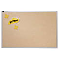 Quartet® Vinyl Tack Bulletin Board With Aluminum Frame, 36" x 48", Antique White