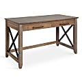 Kate and Laurel McGovern 47”W Writing Student Desk With 2 Drawers, Rustic Brown