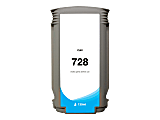 Clover Imaging Group Wide Format - 130 ml - cyan - compatible - ink cartridge (alternative for: HP 728) - for HP DesignJet T730, T830 1 thumbnail image