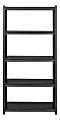 Lorell™ Riveted Storage Shelving Unit, 5-Shelf, 72"H x 36"W x 18"D, Black 1 thumbnail image