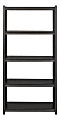 Lorell™ Riveted Storage Shelving Unit, 5-Shelf, 72"H x 36"W x 18"D, Black