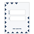 ComplyRight® First Class Double Window Tax Mailer Envelope, White/Blue, Self-Seal, 9-1/2" x 12", Pack of 50, PES45 1 thumbnail image