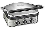 Cuisinart™ Griddler Multifunctional Indoor Grill, 7-1/8”H  x 11-1/2”W x 13-1/2D, Silver