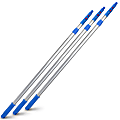 Gritt Commercial Telescopic Poles, 6', Blue/Silver, Pack Of 3 Poles 1 thumbnail image