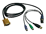Eaton Tripp Lite Series 10ft USB/PS2 Cable Kit for KVM Switch B020-U08/U16 10' - Keyboard/video/mouse/USB cable - P778010 1 thumbnail image