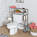 Honey Can Do 10-Shelf Over-the-Toilet Space Saver, 38-5/8”H x 7-1/8”W x 34-5/16”D, Satin Nickel 1 thumbnail image