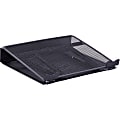 Lorell Mesh Laptop Stand, 3.50"H x 13"W x 11.50"D, Desktop, Steel, Metal, Black 1 thumbnail image