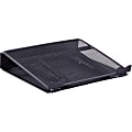 Lorell Mesh Laptop Stand - 3.5" Height x 13" Width x 11.5" Depth - Desktop - Steel, Metal - Black