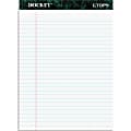 TOPS Docket Letr-Trim Legal Ruled White Legal Pads - 50 Sheets - Double Stitched - 0.34" Ruled - 16 lb Basis Weight - 8 1/2" x 11 3/4" - White Paper - Marble Green Binder - Perforated, Hard Cover, Resist Bleed-through - 12 / Pack