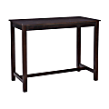 Linon Walker Counter Pub Table, 36"H x 47-1/4"W x 23-3/4"D, Brown 1 thumbnail image