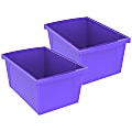 Storex Classroom Storage Bin, Medium, Purple, Pack Of 2 1 thumbnail image