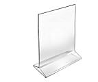 Azar Displays Top-Load Acrylic Sign Holders, 7" x 5", Clear, Pack Of 10