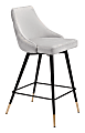 Zuo Modern® Piccolo Counter Chair, Gray/Black