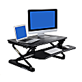 FlexiSpot M2 Height-Adjustable Standing Desk Riser With Removable Keyboard Tray, 19-3/4"H x 35"W x 23-1/4"D, Black