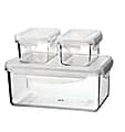 Tritan Food Storage Container Sets, 6 Piece Set, 6 Oz./51 Oz., Clear