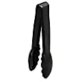 Cambro Plastic Tongs, Scallop Grip, 6", Black, Pack Of 12 Tongs