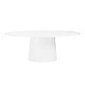 Eurostyle Deodat Oval Dining Table, 30"H x 78-1/2"W x 43-1/2"D, Matte White