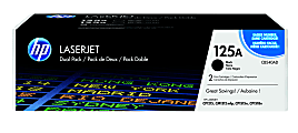HP 125A Black Toner Cartridges, Pack Of 2, CB540A 1 thumbnail image