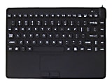 Man & Machine Premium Waterproof Disinfectable Silent 12" Keyboard - Industrial Silicon Rubber Keyswitch - Black - SCLP+/MAG/B5 1 thumbnail image