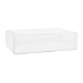 Martha Stewart Brody Plastic Stackable Office Desktop Organizer Box With Drawer, 2"H x 7-3/4"W x 12-3/4"D, Clear