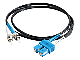 C2G 5m SC-ST 9/125 Duplex Single Mode OS2 Fiber Cable - Black - 16ft - Patch cable - ST single-mode (M) to SC single-mode (M) - 5 m - fiber optic - duplex - 9 / 125 micron - OS2 - black