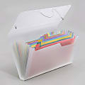 Office Depot® Brand 13-Pocket Stand-Up Expanding File, Check Size, Clear/Assorted Color Peek 1 thumbnail image