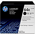 HP 64X High-Yield Black Toner Cartridges, Pack Of 2, CC364X