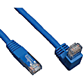 Eaton Tripp Lite Series Down-Angle Cat6 Gigabit Molded UTP Ethernet Cable (RJ45 Right-Angle Down M to RJ45 M), Blue, 5 ft. (1.52 m) - N204005BLDN 1 thumbnail image