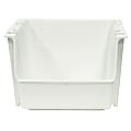 United Solutions Large Nesting/Stacking Bin, 18 3/4"L x 16 1/8"W x 12 5/8"H, White