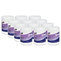 Genuine Joe Lemon Scent Hand Sanitizing Wipes - Lemon - 6" x 8" - White - Anti-bacterial, Alcohol-free, Non-abrasive - 240 Per Canister - 12 / Carton 1 thumbnail image