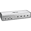 Tripp Lite 4-Port Desktop Compact DVI/USB KVM Switch w/ Audio & Cables - 4 Computer(s) - 2048 x 1536 - 10 x USB - 5 x DVI 1 thumbnail image