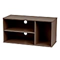 IRIS Modular AV Stand, 14-7/16"H x 28-7/8"W x 11-7/16"D, Brown Oak