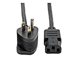 Eaton Tripp Lite Series Piggyback Extension Cord, NEMA 5-15P/5-15R to C13 - 13A, 125V, 16 AWG, 6 ft. (1.83 m), Black - P006006515MF 1 thumbnail image