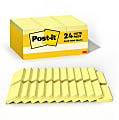 Post-it Notes, 1 3/8 in x 1 7/8 in, 24 Pads, 100 Sheets/Pad, Clean Removal, Canary Yellow