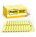 Post-it® Notes, 1 3/8 in x 1 7/8 in, 24 Pads, 100 Sheets/Pad, Clean Removal, Back to School Supplies for Students, Sticky Notes for Textbooks, Notebooks, Walls and Vertical Surfaces, Canary Yellow 1 thumbnail image