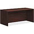 HON® Foundation Straight Desk Shell, 66"W, Mahogany