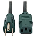 Tripp Lite Computer Power Extension Cord 10A 18AWG 5-15P C13 Green Plugs 4' - 10A,18AWG (NEMA 5-15P to IEC-320-C13 with Green Plugs) 4-ft." 1 thumbnail image