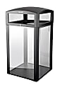 Alpine Industries Steel All-Weather Outdoor Commercial Trash Can With Lid, 40 Gallons, Clear 1 thumbnail image