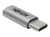 Tripp Lite USB 2.0 Hi-Speed Adapter Converter, USB-C to USB Micro-B (M/F), USB C, USB Type C, USB Type-C - USB adapter - Micro-USB Type B (F) to 24 pin USB-C (M) - USB 2.0 - molded - gray