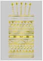 Viabella Birthday Greeting Card With Envelope, Golden Cake, 5" x 7" 1 thumbnail image