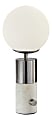 Adesso® Pearl Table Lamp, 17-1/2”H, White Opal Shade/White Marble And Brushed-Steel Base 1 thumbnail image