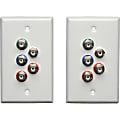 Tripp Lite Cat5/Cat6 Video Extender Wallplate Kit Component Video Stereo Audio - Wall Mount 1 thumbnail image