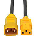 Tripp Lite 6ft Power Cord Extension Cable C14 to C13 Heavy Duty Yellow 15A 14AWG 6', P005006YW 1 thumbnail image