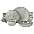 Gibson Elite Matisse 16-Piece Stoneware Dinnerware Set, Gray 1 thumbnail image