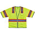 Ergodyne GloWear® Safety Vest, 2-Tone Hi-Vis Surveyor 8346Z, Class 3, Small/Medium, Lime