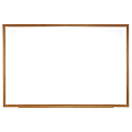 Ghent M2W Non-Magnetic Dry-Erase Whiteboard, Porcelain, 48 1/2" x 60 1/2", Oak Wood Frame, Natural Finish